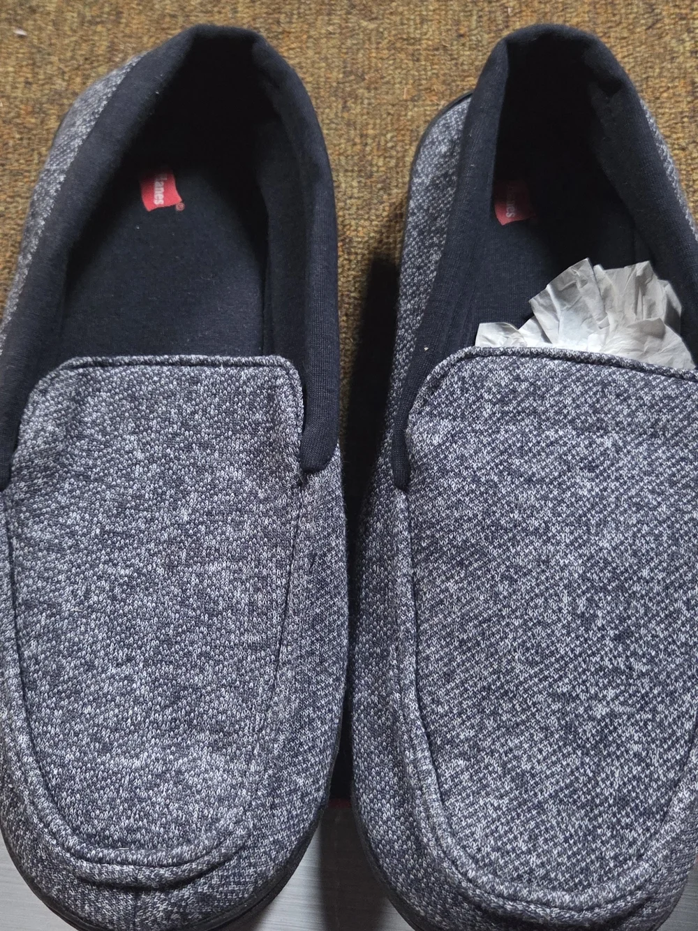 Hanes Men’s Grey Memory Foam Comfort Slippers